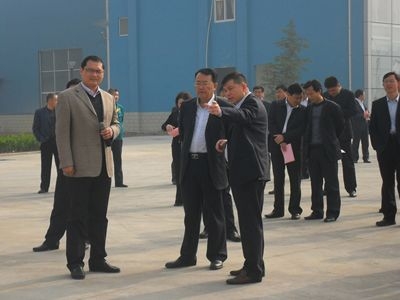 Secretary Zhao came to our company to inspect the progress of the construction of the testing center building project